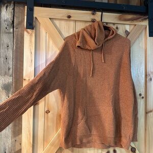 Orange/Rust knitted hoodie